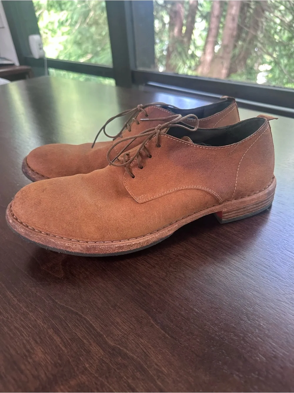 MOMA Italy Men's Brown Suede Lace Up Dress Shoes 43 10